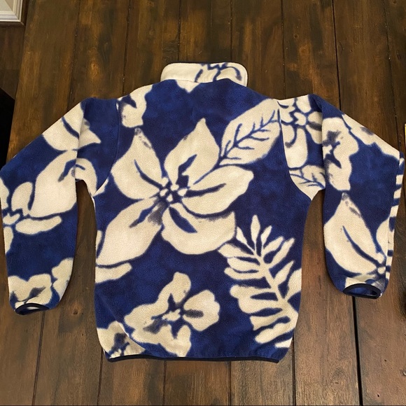 RARE Patagonia Synchilla Snap-T® Fleece Pullover tropical Hawaiian print - Picture 3 of 4